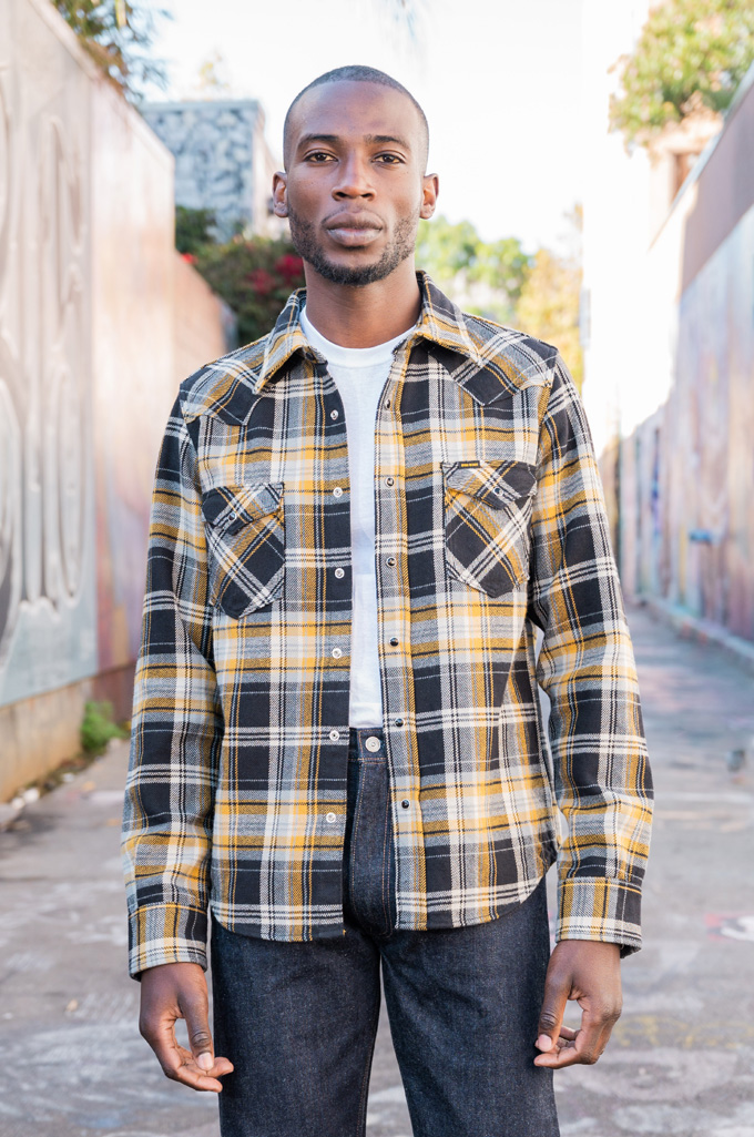 Iron Heart Ultra-Heavy Flannel - Crazy Check Yellow - Image 1